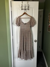 American Eagle Outfitters Floral Puff Sleeve Peasant Dress