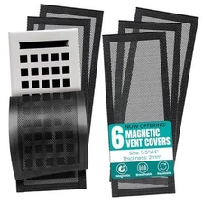  Floor Vent Covers Magnetic - 6 Pack Air Filters Mesh Screen Dust 5.5x14 inch