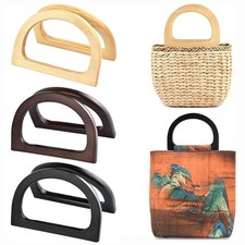 Wooden Handbag Handles D-shaped Bags Handgrip New Bag Handle