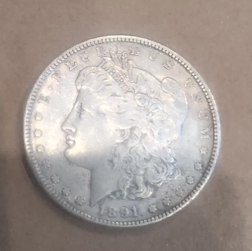 1891 Morgan Silver Dollar $1 Coin 0.9 Fineness Uncertified US Collectible
