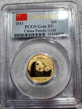 China 2011 Gold 1/4 oz 100 Yuan PCGS Gem BU Panda 5800.00 per troy oz