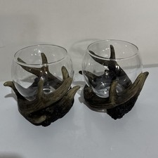 Rustic Antler Candle Holders Home Country Cabin Rustic Hunting Decor Fall Autumn