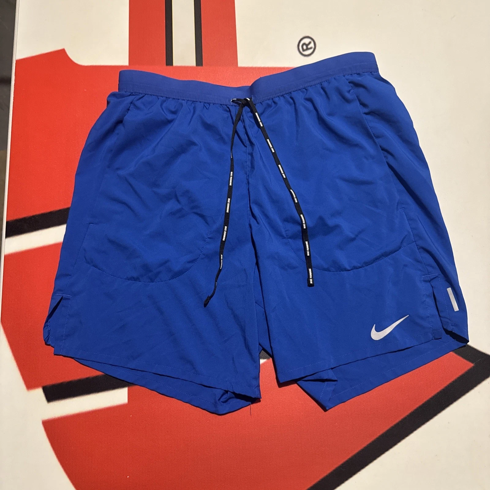 Nike Flex Running Sport Shorts Stride Lined Blue Lined Shorts Mens Size L