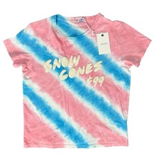 Mother Blue Pink Snow Cones Tie Dye Lil Goodie Goodie Tee size S NEW Tags