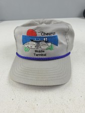 De Colección Chevron Oil Corp Gorra Sombrero Gris Snapback Terminal Móvil Gas ~ Marca Strohm