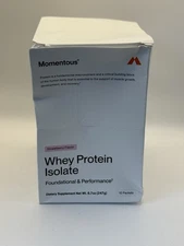 Momentous Whey Protein Isolate Strawberry Flavor 10 Packets - New