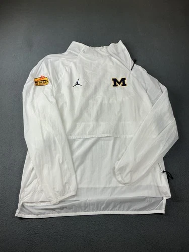 Jordan Michigan Wolverines Outback Bowl Windbreaker Mens L White AJ8265-100 - product listing photo