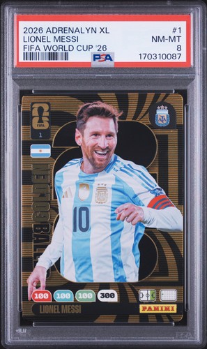 2026 PANINI ADRENALYN XL FIFA WORLD CUP 2026 #1 LIONEL MESSI PSA 8