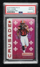 2018 Panini Rookies & Stars Crusade Pink 22/85 Nick Chubb PSA 10 GEM MT h8k