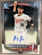 2025 1st Bowman Draft Riley Quick Chrome AUTO #CPA-RQ Minnesota Twins