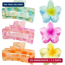 Flower Hair Claw Clips For Women Large Hair Clips For Thick Thin Hair