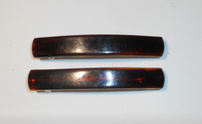 Lot of 2 Vintage Faux Tortoise Shell Barrette Hair Clip Made In France 3.5"