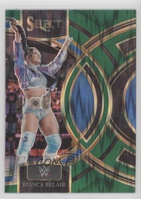 2024 Panini Select WWE Premier Level Green Flash Prizm Bianca Belair #113 3hd
