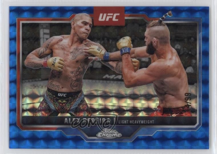 2025 Topps Chrome UFC Blue Geometric Refractor /99 Alex Pereira #2 6m7