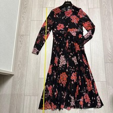 Red Valentino Floral Pattern Long Sleeve One Piece Dress
