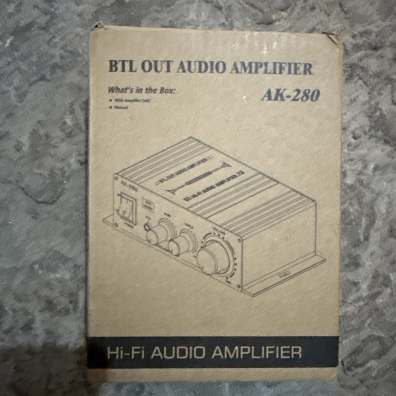 HI FI AUDIO AMPLIFIER ..BTL OUT AUDIO AMPLIFIER AK-280...UNUSED STILL BOXED