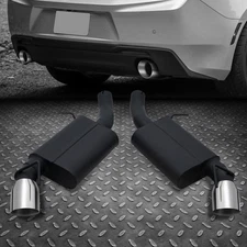 FOR 16-19 CHEVY CAMARO SS 6.2L 4" ROLLED MUFFLER TIP AXLE CAT BACK EXHAUST KIT