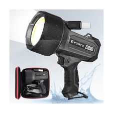 FORTO Rechargeable Spotlight 10000 Lumen Ultra Bright IPX7 Waterproof Flashli...