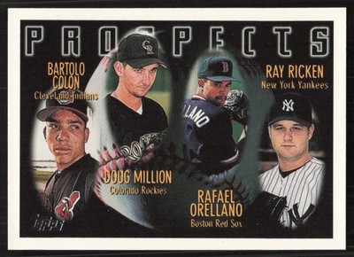1996 Topps Bartolo Colon/Doug Million/Rafael Orellano/Ray Ricken Rookie