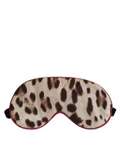 Dolce & Gabbana Brown Leopard Print Silk Women Accessory Sleep Eye Women's Mask