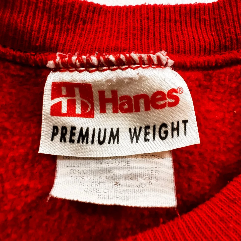 Винтажный красный плюшевый медведь срочно Рождественская толстовка XXL первоклассный вес праздник унисекс - Изображение 2 из 4