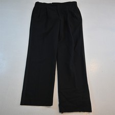 Vtg Stafford 34x30 Black 100 Wool Pleated High Waist Classic Tuxedo Mens Pants