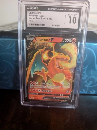 Pokémon Charizard v 2023 Crown Zenith Holo Pokémon CGC 10 Gem Mint