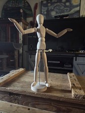 US Art Supply 12" Male Manikin Wooden Art Mannequin Figure