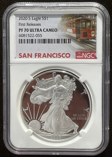 2020-S $1 SILVER AMERICAN EAGLE Trolley Car NGC PF70 First Releases : 06489