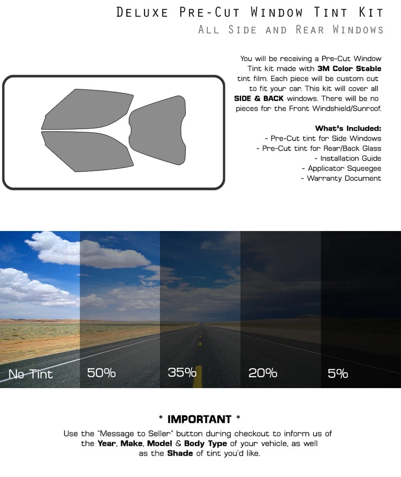 Película de vidrio tinte ventana precortada estable color 3M para Alfa Romeo 4C 2015-2018 Foto 3 de 4