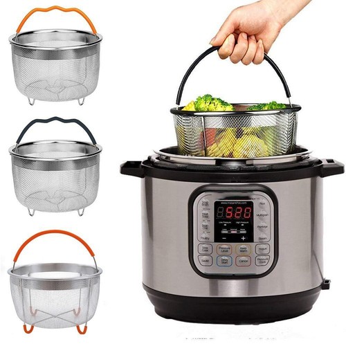 304 Stainless Steel Food Steamer Basket Drain Basket for Instapot 6 Qt