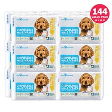Paw Inspired Disposable Male Dog Diapers Belly Bands Belly Wraps - XS, S, M, L