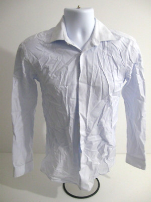 GUTHRIE & VALENTINE BLAU WEISS HERREN LANGARM SLIM FIT STRETCH 15'' HEMD