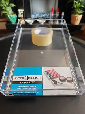 InterDesign 8X12X2'' stapelbare Orgnizer Tablett Bad Waschtisch KOSTENLOSES UK VERSAND 