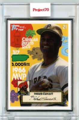 TOPPS PROJECT 70 - ROBERTO CLEMENTE - SOLEFLY AP 02/51 SILVER FRAME #84