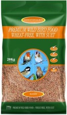 Image of Premium Wild Bird Seed Feed Wheat Free with Suet Food Mix 20Kg Johnston & Jeff