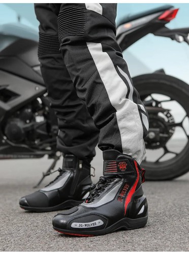 Motorcycle Shoes Men's Adventure Riding Shoes Waterproof Motorcyclist Shoes - Picture 23 of 26