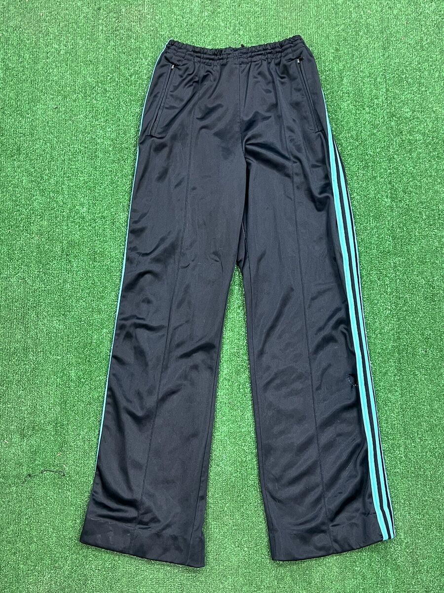 Vintage 80s Adidas ATP Keyrolan 3 Stripe Track Pants RARE COLOR Large Teal