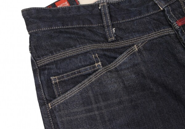 MARITHE + FRANCOIS GIRBAUD Cotton Lining Check Jeans Size L