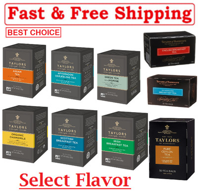 Taylors of Harrogate Afternoon Darjeeling, (50 Teabags) .Select Your Flavor