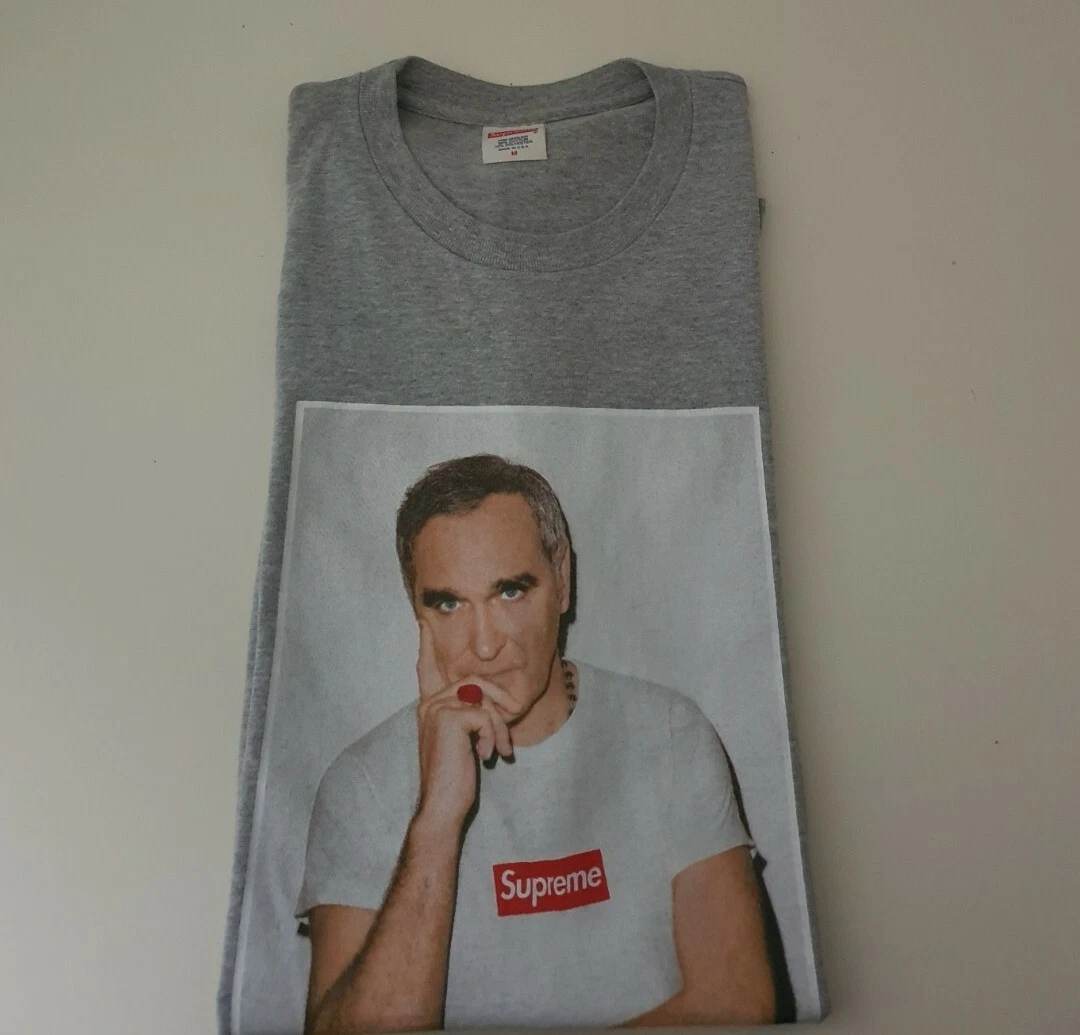 SS16 Supreme x Morrissey Photo Tee size M heather grey T shirt