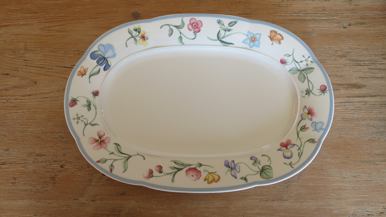 Villeroy & Boch "Mariposa" Große Servierplatte/Anbiet-/Fleischplatte 38 x 26 cm