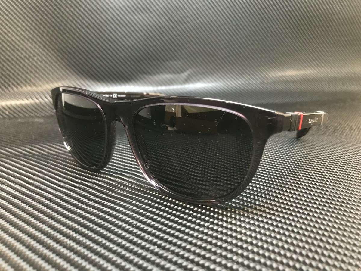 BURBERRY BE4319 354481 Transparent Grey Rectangle Men's Polarized  Sunglasses 58