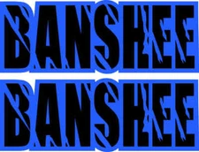 Banshee Rear Fender Graphics Decals Stickers 350 TWIN ATV Quad Custom Blue 392