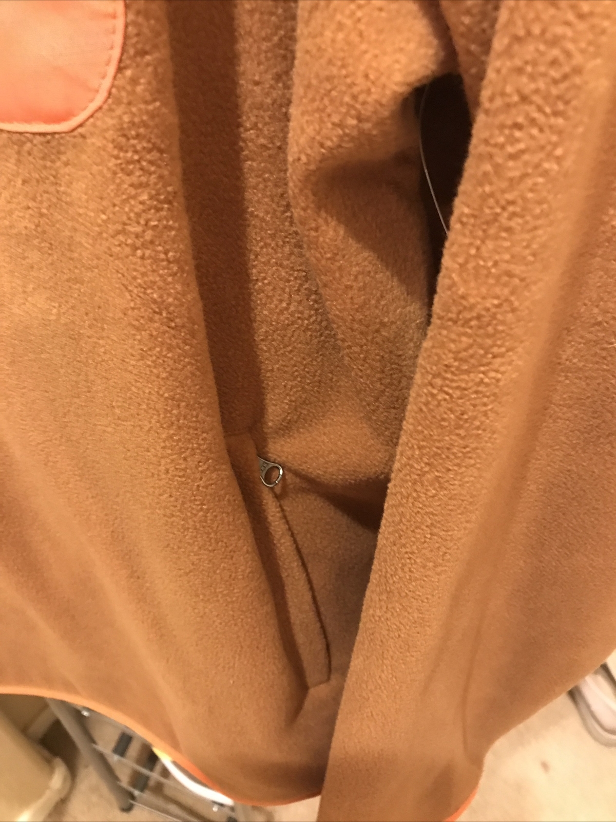NEW Amazon Essentials Unisex Quarter-Zip Polar Fleece Jacket Orange XL
