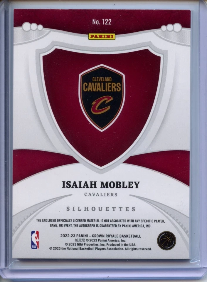Panini - Rookie Silhouettes #122 Isaiah Mobley /25 (AU, MEM, RC) - Image 2 of 2