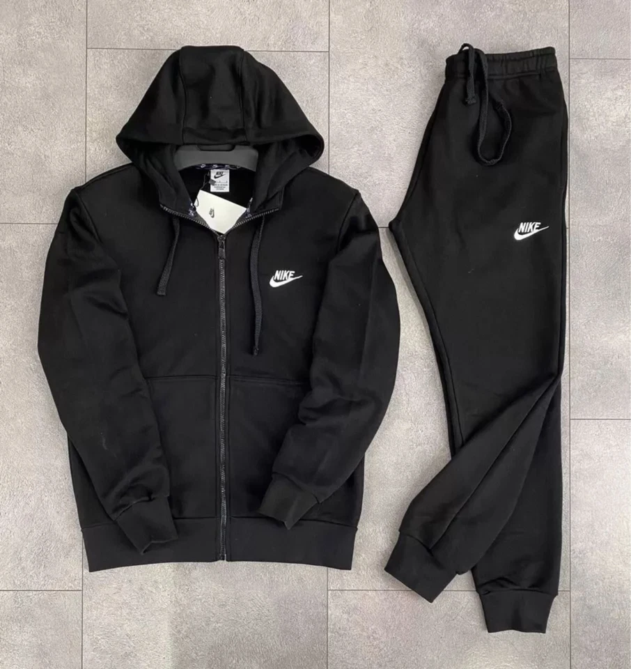 Men's Nike Hooded Front-Zip Cotton Fleece 2 Pieces Nike Tracksuit set - Image 3 of 4