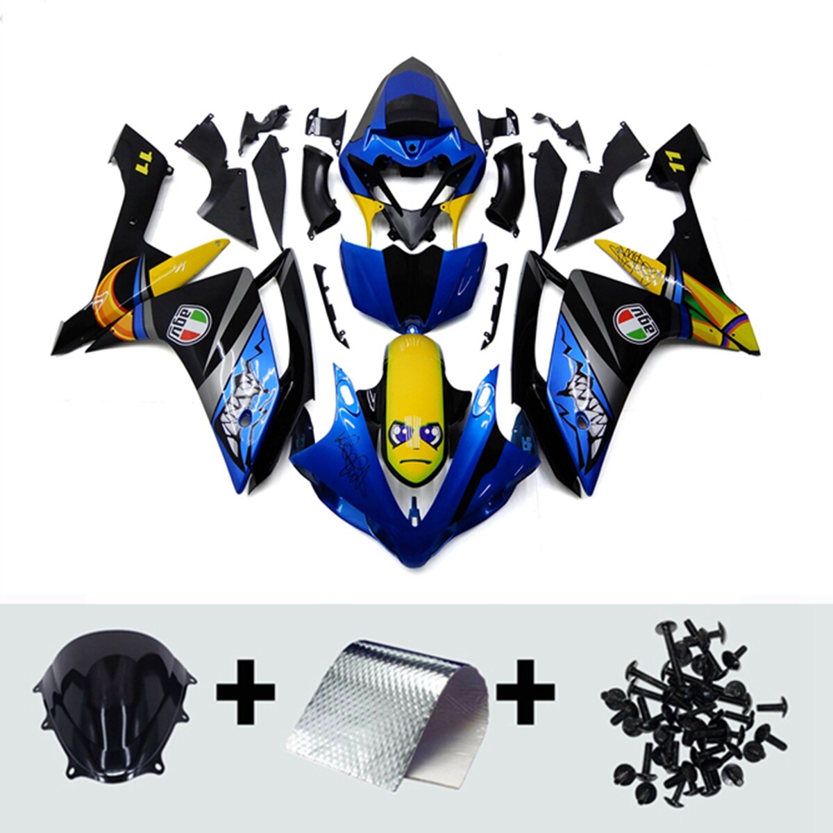 Shark Attack ABS Fairing For Yamaha YZF1000 R1 2007 2008 YZF R1 07 08 Fairings