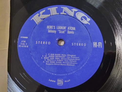 Johnny "Scat" Davis* – Here's Lookin At'Cha VG Original Stereo King Record 1959 - Picture 6 of 6