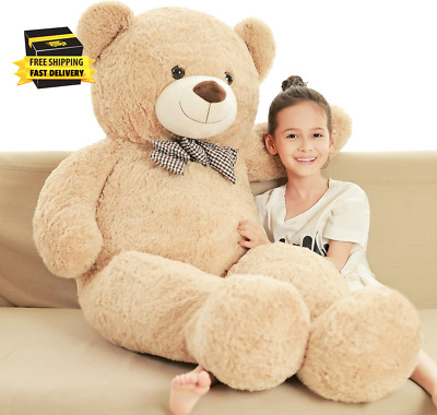 47 Inch Giant Teddy Bear Stuffed Animal Brown Big Plush Teddy Bear Valentine'S G